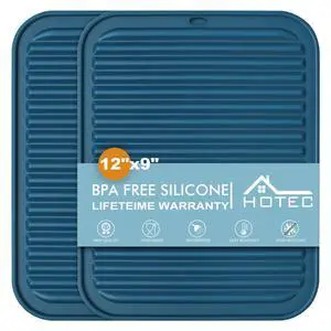 BPA Free Silicone Trivets for Hot pots and Pans, 446 Heat Resistant for Kitchen Counter Dish Drying Mat, Set of 2 Classic Blue BPA Free Silicone Trivets for Hot pots and Pans, 446 Heat Resistant for Kitchen Counter Dish Drying Mat, Set of 2 Classic Blue