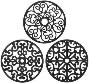 3PCS Silicone Trivet Mat - Flexible Non-Slip Heat Resistant Modern Kitchen Teapot Trivets Set for Hot Dishes, Table, Countertop 3PCS Silicone Trivet Mat - Flexible Non-Slip Heat Resistant Modern Kitchen Teapot Trivets Set for Hot Dishes, Table, Countertop