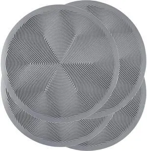 Silicone Hot Pot Holder Mats 8in (4-PCS) - Heat Resistant Countertop Protector with Non-Slip Geometric Pattern, Easy Clean Kitchen Trivet for Dining Table, Stove Top, Counter Safe Small Grey Silicone Hot Pot Holder Mats 8in (4-PCS) - Heat Resistant Countertop Protector with Non-Slip Geometric Pattern, Easy Clean Kitchen Trivet for Dining Table, Stove Top, Counter Safe Small Grey