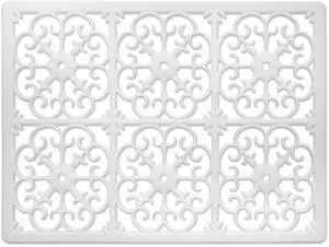 Extra Large, Thick, Silicone Trivet for Hot Dishes, Pots, and Pans, Heat Resistant Mat for Countertop, Hot Pad for Kitchen, Easy to Clean, 16 x 12 x 3/8 Inches, White Extra Large, Thick, Silicone Trivet for Hot Dishes, Pots, and Pans, Heat Resistant Mat for Countertop, Hot Pad for Kitchen, Easy to Clean, 16 x 12 x 3/8 Inches, White