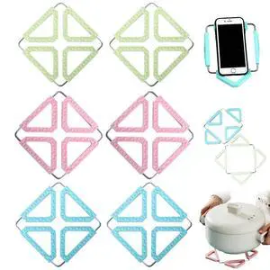 6 Pcs Silicone Pot Holders - Non-Slip Foldable Silicone Trivet Mats with Stainless Steel Frame, Heat Resistant, Multi-Purpose Kitchen Silicone Hot Pad,BPA-Free, Pans & Dishes, Foldable Square Design 6 Pcs Silicone Pot Holders - Non-Slip Foldable Silicone Trivet Mats with Stainless Steel Frame, Heat Resistant, Multi-Purpose Kitchen Silicone Hot Pad,BPA-Free, Pans & Dishes, Foldable Square Design