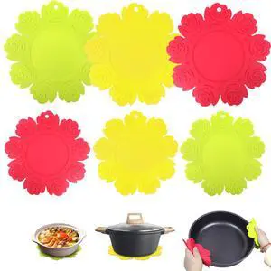 Set of 6 Silicone Trivet Mat, Multipurpose Non Slip Heat Resistant for Hot Dishes, Hot Pots and Pans, Pot Holder, Hot Pad, Dining Table Kitchen Countertops Tablecloth Protection, 6.1/7.5 Inch Set of 6 Silicone Trivet Mat, Multipurpose Non Slip Heat Resistant for Hot Dishes, Hot Pots and Pans, Pot Holder, Hot Pad, Dining Table Kitchen Countertops Tablecloth Protection, 6.1/7.5 Inch