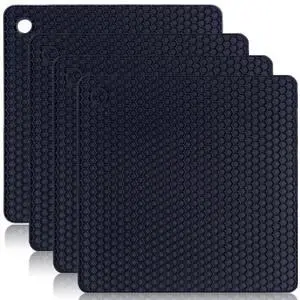 Silicone Trivets for Hot Pots and Pans,Multipurpose Non Slip Heat Resistant Pot Holder,Heat Resistant Pot Holders Silicone Mats for Kitchen Countertops/Table (Square) Silicone Trivets for Hot Pots and Pans,Multipurpose Non Slip Heat Resistant Pot Holder,Heat Resistant Pot Holders Silicone Mats for Kitchen Countertops/Table (Square)