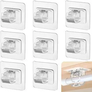 8 Pcs Adhesive Curtain Rod Holder Hooks Self-Adhesive Curtain Rod Bracket No Drill Curtain Hangers Nail Free Adjustable Curtain Rod Holder Curtain Pole Wall Brackets for Home Bathroom Kitchen 8 Pcs Adhesive Curtain Rod Holder Hooks Self-Adhesive Curtain Rod Bracket No Drill Curtain Hangers Nail Free Adjustable Curtain Rod Holder Curtain Pole Wall Brackets for Home Bathroom Kitchen