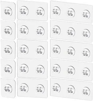 15 Pack Shower Caddy Adhesive Replacement, No Drilling Shower Shelf Adhesive, Strong Caddy Sticker Hooks Replacement for Showers Shelves and Kitchen Racks Organizer 15 Pack Shower Caddy Adhesive Replacement, No Drilling Shower Shelf Adhesive, Strong Caddy Sticker Hooks Replacement for Showers Shelves and Kitchen Racks Organizer