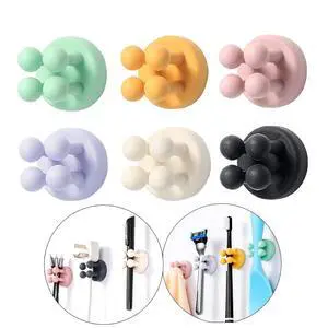 Silicone Toothbrush Holders - 6 Pcs Razor Hooks Adhesive Wall Mounted for Hanging Towel Key Plug Cable, Utility Decoration Hook Stick to Dorm Room Door Function for Kitchen Bathroom Home Office Silicone Toothbrush Holders - 6 Pcs Razor Hooks Adhesive Wall Mounted for Hanging Towel Key Plug Cable, Utility Decoration Hook Stick to Dorm Room Door Function for Kitchen Bathroom Home Office