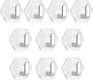10PCS Self Adhesive Hooks, Water Ripple Hexagonal Heavy Duty Adhesive Wall Hooks for Hanging, Damage-Free Hanging Wall Hook with Adhesive for Kitchen, Door, Towel Hooks for Bathrooms(Silver) 10PCS Self Adhesive Hooks, Water Ripple Hexagonal Heavy Duty Adhesive Wall Hooks for Hanging, Damage-Free Hanging Wall Hook with Adhesive for Kitchen, Door, Towel Hooks for Bathrooms(Silver)