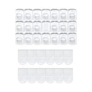 100 Mini Clear Light Clips with 120 Adhesive Strips, Damage-Free Indoor Mini Wall Hooks for Hanging, Removable Clips for Christmas Decoration 100 Mini Clear Light Clips with 120 Adhesive Strips, Damage-Free Indoor Mini Wall Hooks for Hanging, Removable Clips for Christmas Decoration