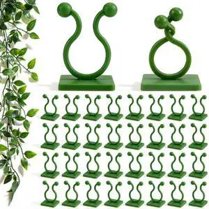 100 Pcs Plant Climbing Wall Fixture Clips, Green Plant Fixer with Self-Adhesive Hook, Fixing Clip Vines Holder for Indoor Outdoor Plants Support Cable Wire (Medium) 100 Pcs Plant Climbing Wall Fixture Clips, Green Plant Fixer with Self-Adhesive Hook, Fixing Clip Vines Holder for Indoor Outdoor Plants Support Cable Wire (Medium)