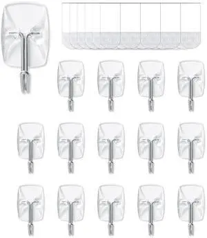 Small Hooks+30 Removable Strips, Clear Wire Hanger Hooks, Damage-Free Utility Hooks, Heavy Duty with Adhesive Strips, No Tools Wall Hook for Hanging, Value Pack Small Hooks+30 Removable Strips, Clear Wire Hanger Hooks, Damage-Free Utility Hooks, Heavy Duty with Adhesive Strips, No Tools Wall Hook for Hanging, Value Pack