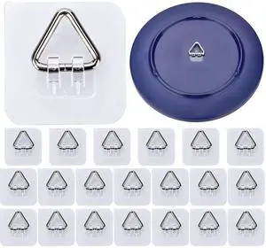Plate Hangers for the Wall 20 Pack Vertical Plate Holders Display Holder Adhesive Picture Hanger for Decorative Plates, Wall Decoration Plate Hangers for the Wall 20 Pack Vertical Plate Holders Display Holder Adhesive Picture Hanger for Decorative Plates, Wall Decoration