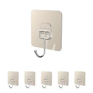 5-Pack Adhesive Lid Holder Hooks Compatible with Caraway Pan, Wall Hangers Without Nails, Self Adhesive Hooks Heavy Duty, Self-Adhesive Traceless Clear, Multiple Uses for Bathroom, Kitchen and Office 5-Pack Adhesive Lid Holder Hooks Compatible with Caraway Pan, Wall Hangers Without Nails, Self Adhesive Hooks Heavy Duty, Self-Adhesive Traceless Clear, Multiple Uses for Bathroom, Kitchen and Office