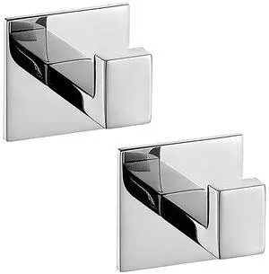 2PC SUS304 Stainless Steel Bathroom Self Adhesive Towel Hook Hanger Chrome Finish Coat Hook Robe Hook Hanger Without Drilling Easy Installation (Self Adhesive, 2PC) 2PC SUS304 Stainless Steel Bathroom Self Adhesive Towel Hook Hanger Chrome Finish Coat Hook Robe Hook Hanger Without Drilling Easy Installation (Self Adhesive, 2PC)