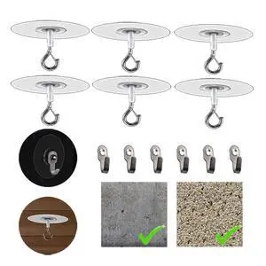 No Hole Adhesive Ceiling Hooks for Popcorn Concrete Textured Ceiling Unsmooth Wall Surface, No Drilling Self Adhesive Ceiling Hooks No Hole Adhesive Ceiling Hooks for Popcorn Concrete Textured Ceiling Unsmooth Wall Surface, No Drilling Self Adhesive Ceiling Hooks