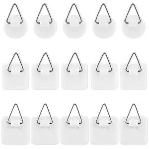 PCS Adhesive Picture Hanger, Picture Hanging Hooks Without Nails Foamboard Pictures Hanging Hooks Plate Hangers for The Wall for Plate Frame Wall Art Decor Bathroom Closet(Round Square) PCS Adhesive Picture Hanger, Picture Hanging Hooks Without Nails Foamboard Pictures Hanging Hooks Plate Hangers for The Wall for Plate Frame Wall Art Decor Bathroom Closet(Round Square)