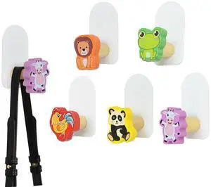 5pcs Self-Adhesive Kids Coat Hooks, Colorful Towel Hooks Multifunctional Cartoon Animal Pattern Wall Hooks, Sticky for Towel, Clothes,Backpacks and Hats(Size:Cartoon) 5pcs Self-Adhesive Kids Coat Hooks, Colorful Towel Hooks Multifunctional Cartoon Animal Pattern Wall Hooks, Sticky for Towel, Clothes,Backpacks and Hats(Size:Cartoon)