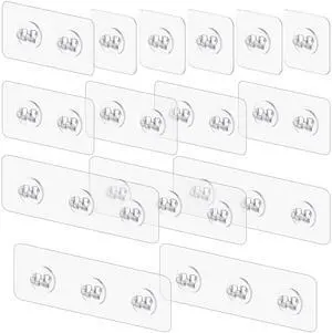 15 Pack Shower Caddy Adhesive Replacement, Shower Shelf Adhesive No Drilling, Adhesive Hooks for Showe Caddy, Soap Holder, and Kitchen Racks 15 Pack Shower Caddy Adhesive Replacement, Shower Shelf Adhesive No Drilling, Adhesive Hooks for Showe Caddy, Soap Holder, and Kitchen Racks