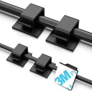 100 PCS Adhesive Cable Clips Black (Small & Large), Upgraded Wire Holder for Wall Cord Organizer Cable Management Under Desk, Outdoor Light Clips Hooks for LED, Car Dash Cam, HDMI, Extension Cord 100 PCS Adhesive Cable Clips Black (Small & Large), Upgraded Wire Holder for Wall Cord Organizer Cable Management Under Desk, Outdoor Light Clips Hooks for LED, Car Dash Cam, HDMI, Extension Cord