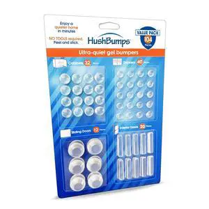 Ultra-Quiet Gel Bumpers 104 Piece Variety Pack Multi-Layer Polyurethane Absorbs Shock & Dampens Sound Protect & Quiet Cabinets, Drawers, Interior Doors & Sliding Doors Ultra-Quiet Gel Bumpers 104 Piece Variety Pack Multi-Layer Polyurethane Absorbs Shock & Dampens Sound Protect & Quiet Cabinets, Drawers, Interior Doors & Sliding Doors