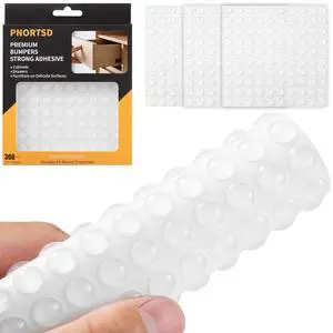 300 PCS Cabinet Door Bumpers, 0.4 Inches Clear Self-Adhesive Silicone Bumpers, Sound Dampening Pads for Kitchen Cabinets and Drawers, Furniture, Picture Frames 300 PCS Cabinet Door Bumpers, 0.4 Inches Clear Self-Adhesive Silicone Bumpers, Sound Dampening Pads for Kitchen Cabinets and Drawers, Furniture, Picture Frames