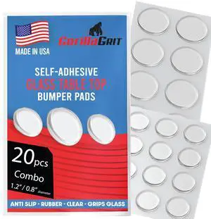 Round Clear Adhesive Bumpers Combo (Large, Medium) - Transparent Self Stick Rubber Pads for Glass Table Top, Furniture, Laptop, Mirrors - 20 PCs Round Clear Adhesive Bumpers Combo (Large, Medium) - Transparent Self Stick Rubber Pads for Glass Table Top, Furniture, Laptop, Mirrors - 20 PCs