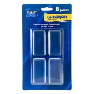 Multi-Use Bumper Guards - Med 8 Pack Rectangle 2" x 1" x .2" - Protects & Quiets Contact from Furniture, Doors, Dressers, & Appliances - Reusable & Easy to Apply Polymer Gel Bumper Multi-Use Bumper Guards - Med 8 Pack Rectangle 2" x 1" x .2" - Protects & Quiets Contact from Furniture, Doors, Dressers, & Appliances - Reusable & Easy to Apply Polymer Gel Bumper