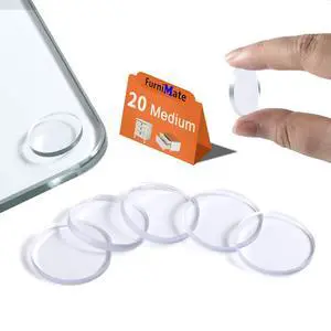 Glass Table Top Anti Slip Pads-Glass Table Top Bumpers, 20PCS 3/4 inch Non Adhesive Medium Glass Table Top Anti Slip Pads-Glass Table Top Bumpers, 20PCS 3/4 inch Non Adhesive Medium
