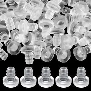 Glass Top Table Bumpers with Stem 60 pcs 5mm Clear Rubber Grippers Anti Slip Pads Soft Stem Bumper Anti Collision Embedded Rubber Clear Silicone Glass Patio Table Parts Cabinet Stoppers for Furniture Glass Top Table Bumpers with Stem 60 pcs 5mm Clear Rubber Grippers Anti Slip Pads Soft Stem Bumper Anti Collision Embedded Rubber Clear Silicone Glass Patio Table Parts Cabinet Stoppers for Furniture