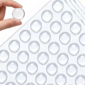 256Pcs Clear Silicone Cabinet Door Bumper, 1/2 Inch Adhesive 256Pcs Clear Silicone Cabinet Door Bumper, 1/2 Inch Adhesive