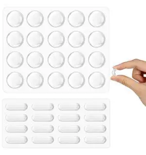 36 Pcs Glass Table Top Anti Slip Pads, Glass Table Top Bumpers Dual Size, Anti-Slip White Silicone Shock Absorbing Pads for Glass Tops, Wood Ceramic Plastic Furniture 36 Pcs Glass Table Top Anti Slip Pads, Glass Table Top Bumpers Dual Size, Anti-Slip White Silicone Shock Absorbing Pads for Glass Tops, Wood Ceramic Plastic Furniture