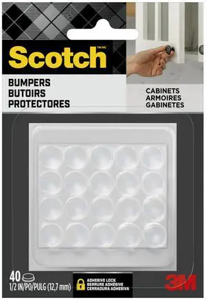 Clear Adhesive Bumper Pads 40 PCS, Self-Stick Rubber Pads 1/2" Round, Cabinet Door Rubber Bumpers, Designed to Protect Cabinets and Drawers, Sound Dampening, Transparent (SP951-NA) Clear Adhesive Bumper Pads 40 PCS, Self-Stick Rubber Pads 1/2" Round, Cabinet Door Rubber Bumpers, Designed to Protect Cabinets and Drawers, Sound Dampening, Transparent (SP951-NA)