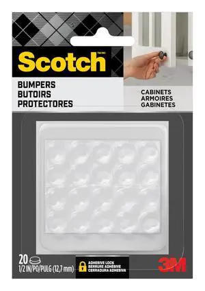 Clear Adhesive Bumper Pads 20 PCS, Self-Stick Rubber Pads 1/2" Round, Cabinet Door Rubber Bumpers, Designed to Protect Cabinets and Drawers, Sound Dampening, Transparent (SP950-NA) Clear Adhesive Bumper Pads 20 PCS, Self-Stick Rubber Pads 1/2" Round, Cabinet Door Rubber Bumpers, Designed to Protect Cabinets and Drawers, Sound Dampening, Transparent (SP950-NA)