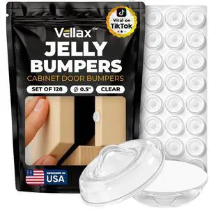 128 Clear Silicone Bumper Pads Self-Adhesive Sound Dampening Stops with Jelly Button Shape Design for Cabinet Doors, Drawers, Cupboards, Glass Surfaces, Picture Frames 128 Clear Silicone Bumper Pads Self-Adhesive Sound Dampening Stops with Jelly Button Shape Design for Cabinet Doors, Drawers, Cupboards, Glass Surfaces, Picture Frames