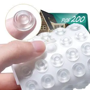 Cabinet Door Bumpers Pack of 200 Self Adhesive Bumpers Pads, Sound Dampening Circular Dots Cupboard Bumpers Clear, Soft Rubber for Drawers, Table Tops, Laptop Cabinet Door Bumpers Pack of 200 Self Adhesive Bumpers Pads, Sound Dampening Circular Dots Cupboard Bumpers Clear, Soft Rubber for Drawers, Table Tops, Laptop