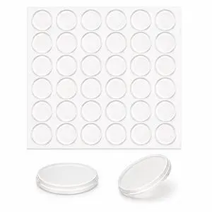 Glass Table Top Anti-Slip Pads, 36 Pack, 0.8 in (20 mm) Clear Silicone Adhesive Bumpers, 0.08 in (2 mm) Thick Non-Slip Grippers for Glass Tables, Desks, Cutting Boards and Cabinets Glass Table Top Anti-Slip Pads, 36 Pack, 0.8 in (20 mm) Clear Silicone Adhesive Bumpers, 0.08 in (2 mm) Thick Non-Slip Grippers for Glass Tables, Desks, Cutting Boards and Cabinets