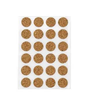 Pro Source Bumper Cork Pads - Adhesive Back - 1/2" - For Cabinets, Table Top Items - Prevent Scratching, Furniture, Electronics - Does Not Retain Heat - Quietest Bumper - 24 Count Pro Source Bumper Cork Pads - Adhesive Back - 1/2" - For Cabinets, Table Top Items - Prevent Scratching, Furniture, Electronics - Does Not Retain Heat - Quietest Bumper - 24 Count