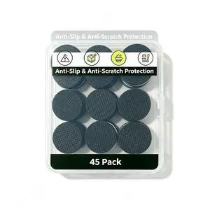 45 Pack Black 4mm Grid Bottom Self Adhesive Silicone Furniture Pads, Residue Free Non Slip Furniture Feet, Heat Resistant Shock Absorbing Mats for Hardwood Floor & Washing Machine 45 Pack Black 4mm Grid Bottom Self Adhesive Silicone Furniture Pads, Residue Free Non Slip Furniture Feet, Heat Resistant Shock Absorbing Mats for Hardwood Floor & Washing Machine