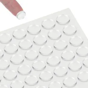 64Pcs Glass Table Top Bumpers Grippers Anti Slip Pads 0.43" Clear Cabinet Door Bumpers Rubber Glass Tabletop Grippers Self Adhesive Round Rubber Feet Protectors for Under Glasses Top, 11 * 5mm 64Pcs Glass Table Top Bumpers Grippers Anti Slip Pads 0.43" Clear Cabinet Door Bumpers Rubber Glass Tabletop Grippers Self Adhesive Round Rubber Feet Protectors for Under Glasses Top, 11 * 5mm