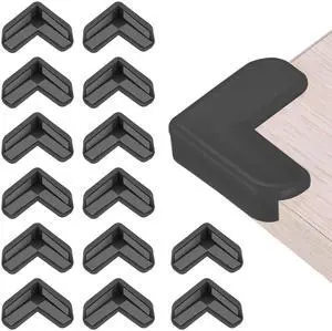 Corner Protectors, 16 Pcs Table Corner Protectors, Furniture Corner Guard and Edges Safety Bumpers for Table Edges and Sharp Corners (L-Shaped, Black) Corner Protectors, 16 Pcs Table Corner Protectors, Furniture Corner Guard and Edges Safety Bumpers for Table Edges and Sharp Corners (L-Shaped, Black)