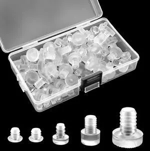 75 Pieces Glass Table Top Bumpers with Stem 5 Size Clear Rubber Anti Slip Pads Non Adhesive Glass Table Rubber Grippers for Furniture Cabinet Door 75 Pieces Glass Table Top Bumpers with Stem 5 Size Clear Rubber Anti Slip Pads Non Adhesive Glass Table Rubber Grippers for Furniture Cabinet Door