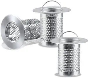 3Pcs Sink Drain Strainer Shower Strainer Hair Catcher Floor Drain Filter 3Pcs Sink Drain Strainer Shower Strainer Hair Catcher Floor Drain Filter