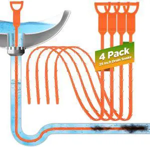 4 Pack 25 Inch Drain Snake,Drain Clog Remover,Sink Snake for Sewer Kitchen Sink Bathroom Tub Toilet Clogged Drains Relief Cleaning Tool 4 Pack 25 Inch Drain Snake,Drain Clog Remover,Sink Snake for Sewer Kitchen Sink Bathroom Tub Toilet Clogged Drains Relief Cleaning Tool