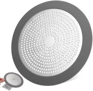 Flat Silicone Shower Drain Hair Catcher, 5.7in Wide Rim Drain Hair Catcher Flat Silicone Shower Drain Hair Catcher, 5.7in Wide Rim Drain Hair Catcher