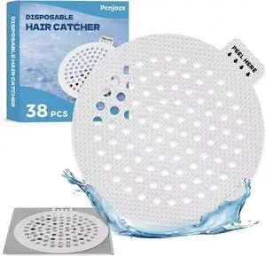38 PCS Disposable Shower Drain Hair Catcher, Mesh Drain Covers Stickers, Peel & Stick Drain Strainers to Stop Clogs, Strong Adhesive Mesh Stickers for Bathtub, Bathroom, Kitchen Sink, Easy Peel Remove 38 PCS Disposable Shower Drain Hair Catcher, Mesh Drain Covers Stickers, Peel & Stick Drain Strainers to Stop Clogs, Strong Adhesive Mesh Stickers for Bathtub, Bathroom, Kitchen Sink, Easy Peel Remove