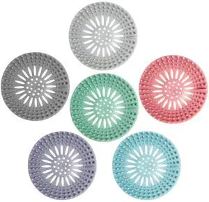 Bathroom Sink Drain Strainers, Hair Catcher Shower Drain Covers Protector - Flexible TPR Material, Multi-Color for Tub Shower Sink, 6 Pack Bathroom Sink Drain Strainers, Hair Catcher Shower Drain Covers Protector - Flexible TPR Material, Multi-Color for Tub Shower Sink, 6 Pack
