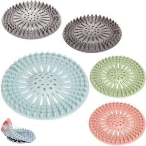 5 Pack Hair Catcher Durable Silicone Hair Stopper Shower Drain Covers, Easy to Install and Clean for Bathroom Bathtub Kitchen 5 Pack Hair Catcher Durable Silicone Hair Stopper Shower Drain Covers, Easy to Install and Clean for Bathroom Bathtub Kitchen