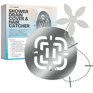 Shower Drain Hair Catcher 4.5" Stainless Steel Drain Cover & Strainer, Rust-Resistant, Easy to Clean, Anti-Clog Hair Trap for Bathroom or Bathtub Shower Drain Hair Catcher 4.5" Stainless Steel Drain Cover & Strainer, Rust-Resistant, Easy to Clean, Anti-Clog Hair Trap for Bathroom or Bathtub