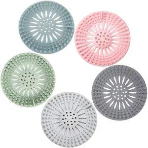 Hair Catcher Rubber Stopper Shower Drain Covers for Bathroom, Bathtub, Handbasin, Tub, Kitchen, Sink, Strainer, Sewer, Plug, Filter, Trap, Home, Drain Protectors, Easy to Install and Clean 5 Pack Hair Catcher Rubber Stopper Shower Drain Covers for Bathroom, Bathtub, Handbasin, Tub, Kitchen, Sink, Strainer, Sewer, Plug, Filter, Trap, Home, Drain Protectors, Easy to Install and Clean 5 Pack