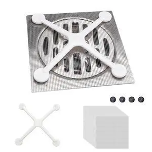 50PCS Shower Drain Hair Catcher, 4 Inch Floor Drain Mesh Sticker, Disposable Drain Covers Filter with Matching Floor Drain Sticker Bracket for Hair Blocking (White) 50PCS Shower Drain Hair Catcher, 4 Inch Floor Drain Mesh Sticker, Disposable Drain Covers Filter with Matching Floor Drain Sticker Bracket for Hair Blocking (White)