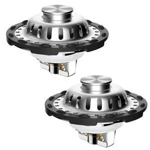Universal Bathtub Drain Stopper, 2PCS Metal Shower Hair Catcher, Chrome Universal Bathtub Drain Stopper, 2PCS Metal Shower Hair Catcher, Chrome
